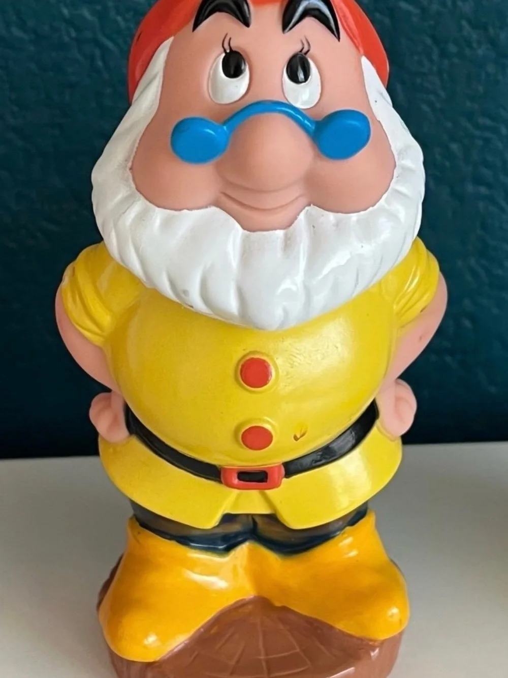 5.5” Snow White and the Seven Dwarfs Vintage 80’s Dwarf Disney Rubber Dolls